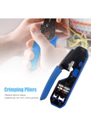 Multifunction Connector Crimp Plier Cable 8P/6P/CAT5/CAT6 Crystal Head Clip Mesh Crimper Tool Cable Pliers Wire Stripper