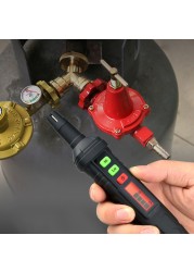 HT61 Handheld Gas Leak Detector Gas Analyzer Pen Type Small Portable PPM Meter Natural Flammable Combustion Tester