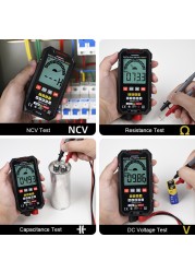 HT125B Smart Multimeter Digital Professional Capacitor Auto Test Range 600V AC DC Voltage Ohm Hz Diode Live Continuity Meter