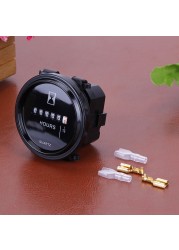 12V 24V 36V Hour Meter for Marine Boat Engine 2" Round Gauge Waterproof Moto Car Trucks Mechanical Hour Meter Counter Timer