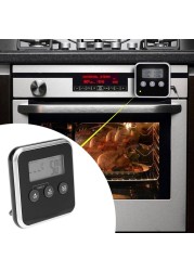 Digital BBQ Cooking Thermometer Electronic LCD Food Thermometer BBQ Temperature Probe Alarm Cooking Timer