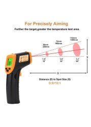 Digital infrared thermometer non-contact laser thermometer thermometer imaging hygrometer IR termometro LCD thermometer