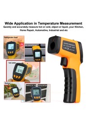 DZYTEK Non-Contact Digital Infrared Laser Thermometer Gun High Low Temperature Alarm -58℃~788℃ Thermometer