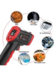 DZYTEK Non-Contact Digital Infrared Laser Thermometer Gun High Low Temperature Alarm -58℃~752℃ Thermometer