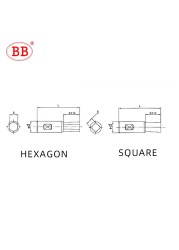 BB Rotary Broach Hexagon Cutting Head Hex Screws Socket Screw Six Lobe Square Tool Fastener 8mm 16mm HSS