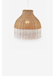 Painted Rattan Woven Easy Fit Shade