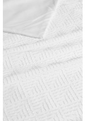 Embossed Geometric Duvet Cover And Pillowcase Set