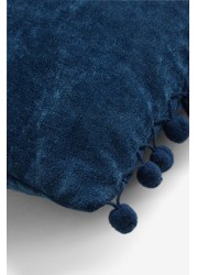 Soft Velour Pom Edge Cushion