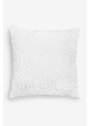 Freya Textured Geo Faux Fur Cushion