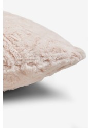 Freya Textured Geo Faux Fur Cushion