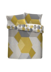 Fusion Hexagon Duvet Cover And Pillowcase Set