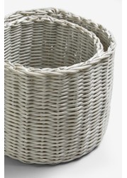 M26169s Set of 2 Round Baskets