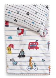 Jubilee London Safari Animals Reversible Duvet Cover and Pillowcase Set