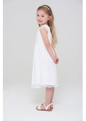 Amelia Rose Childrens White Lace Dress