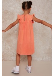 Chi Chi London Girls Embroidered Bodice Dress In Coral