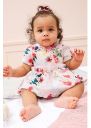 Lipsy Baby Puff Sleeve Dress With Matching Knicker