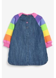 Rainbow Raglan Denim Dress (3mths-7yrs)