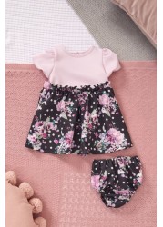 Lipsy Baby Puff Sleeve Dress With Matching Knicker