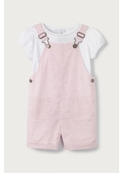 The White Company Dungaree Shorts & Top Set