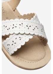 Scallop Sandals Wide Fit (G)