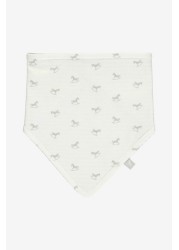 The Little Tailor White Rocking Horse Jersey Bibs Two Pack