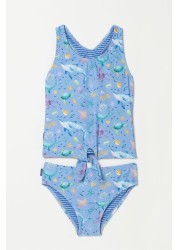 FatFace Blue Under The Sea Tankini Top