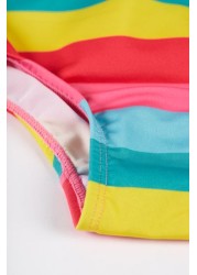 Frugi Natural Rainbow Stripe UPF 50+ Recycled Reef Tankini