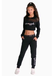 Pineapple Black Script Joggers