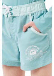 FatFace Girls Green Sunshine Boardies