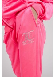 Juicy Couture Pink Velour Slim Joggers