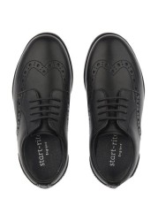 Start-Rite Pri Brogue Lace-up Black Leather School Shoes