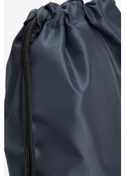 School Drawstring Bag with internal Zip Pocket