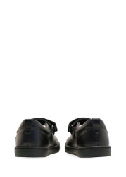 Start-Rite Mystery Black Leather Riptape Shoes