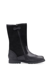 Start Rite Toasty Black Leather Zip-Up Winter Boots