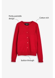 Pointelle Detail School Cardigan (3-16yrs)