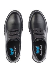 Start-Rite Impact Black Leather School Shoes Wide Fit