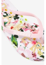 Baker by Ted Baker Pink Floral Flip Flops