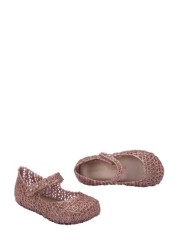 Mini Melissa Baby Nude Campana Papel Glitter Pumps