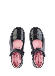 Start-Rite Spirit Black Patent Leather School Shoes Unicorn