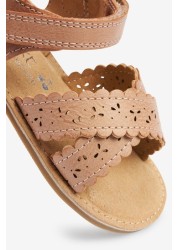 Scallop Sandals Wide Fit (G)