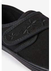 Embroidered Strap School Plimsolls