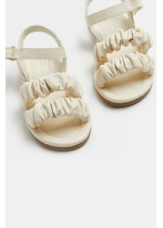 River Island White Mg Rouched Sandals