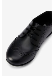 School Leather Lace-Up Brogues Narrow Fit (E)