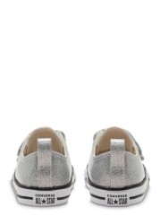 Converse Silver 2V Glitter Junior Trainers