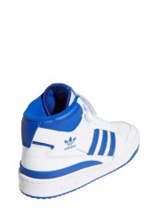 adidas Originals White Forum Mid Youth Lace Trainers