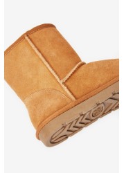 Warm Lined Water Repellent Suede Pull-On Boots