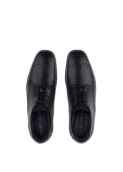 Start-Rite Tailor Black Leather Brogue School Shoes