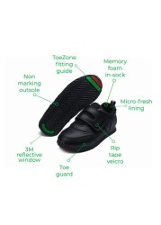 ToeZone Black One Strap School Shoes