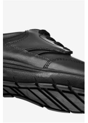 School Leather Lace-Up Shoes Wide Fit (G)