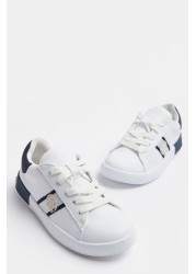 River Island White Ob Monogram Rubber Insert Plim Shoes